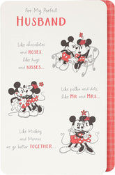 Mickey and Minnie Mouse Valentine's Day Card for Husband