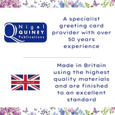 Greeting Card (NQ6589) Female Birthday - Wild Flowers & Bees - From The Pizazz Gallery Range.