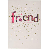Text Based Design Friend Birthday Card