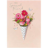 Cute Photographic Floral Design Birthday Card
