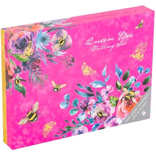Queen Bee GSC letter writing set with decorative stationery, envelopes, and writing accessories for elegant correspondence.