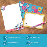 GSC Queen Bee gifted stationery letter writing set with decorative paper, envelopes, and matching accessories for elegant correspondence.