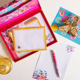 GSC Queen Bee Gifted stationery letter writing set with decorative paper and envelopes for elegant correspondence.