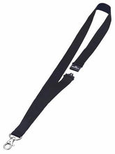 Durable Textile Lanyard with Safety Release for Name Badges 440mm Black (Pack 10)