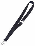 Durable Textile Lanyard with Safety Release for Name Badges 440mm Black (Pack 10)