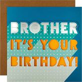 Hallmark Large Birthday Card for Brother - Contemporary Text Based Design, Multicoloured (ECM25558328)