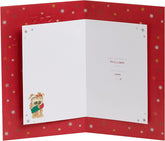 Two Boofles Holding a Large Card Design for Son & Girlfriend Christmas Card