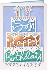 Contemporary Cake Design Son Birthday Card