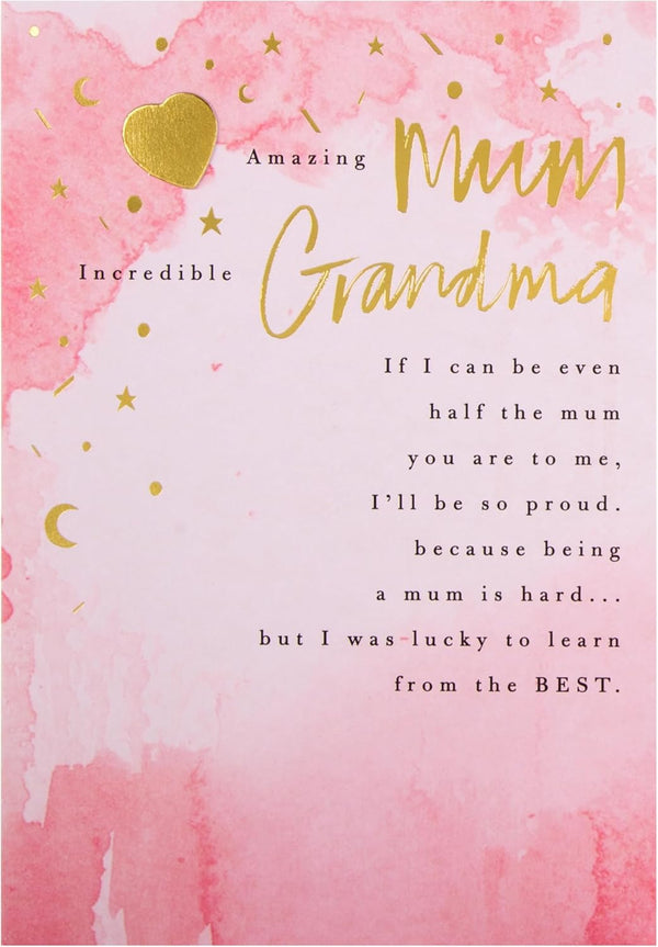 Hallmark Classic Heartfelt Verse Mother’s Day card featuring sentimental floral design for Mum and Grandma.