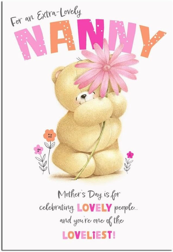 Hallmark Forever Friends Extra Lovely Nanny Mother’s Day card with charming floral design and heartfelt greeting for special moms