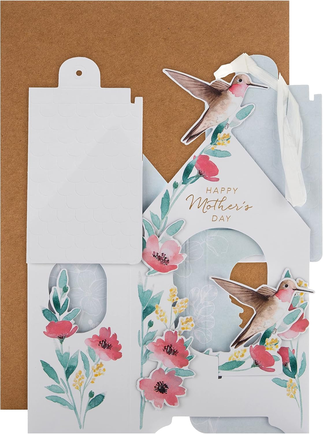 Hallmark modern 3D birdhouse Mother’s Day card with a stylish pop-up design and intricate details, perfect for celebrating moms.