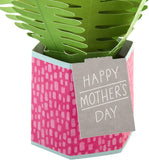Hallmark Pop-Up Plant 'Paper Wonder' Mother’s Day card featuring a colorful 3D paper flower design and cheerful greeting inside