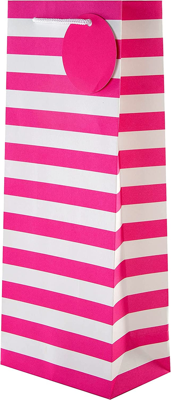 Pink Chic Bottle Gift Bag by Hallmark featuring elegant design, perfect for gifting bottles in a stylish and sophisticated way.