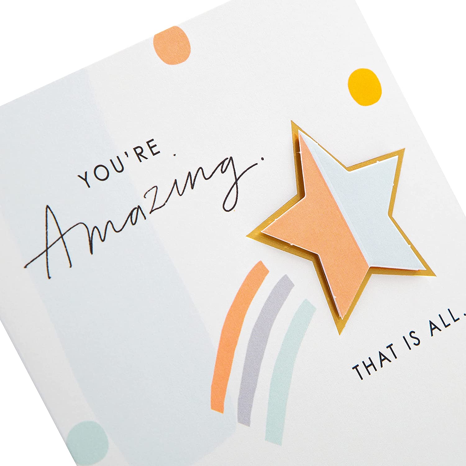 Hallmark 3D Effect Shooting Star Greeting Card featuring a colorful star design and textured 3D elements.