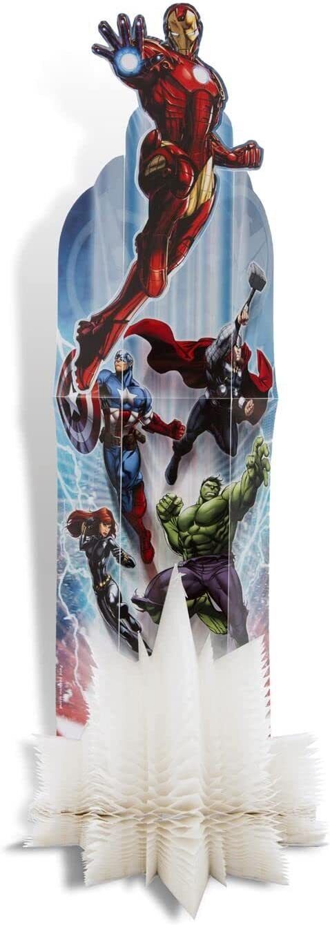 Hallmark Marvel Avengers 3D birthday greeting card featuring popular superhero characters for a son's special celebration.