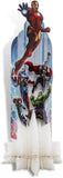 Hallmark Marvel Avengers 3D birthday greeting card featuring popular superhero characters for a son's special celebration.