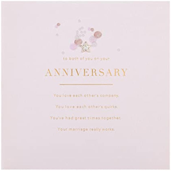 Hallmark anniversary greeting card with elegant text and LED design, perfect for celebrating special occasions.
