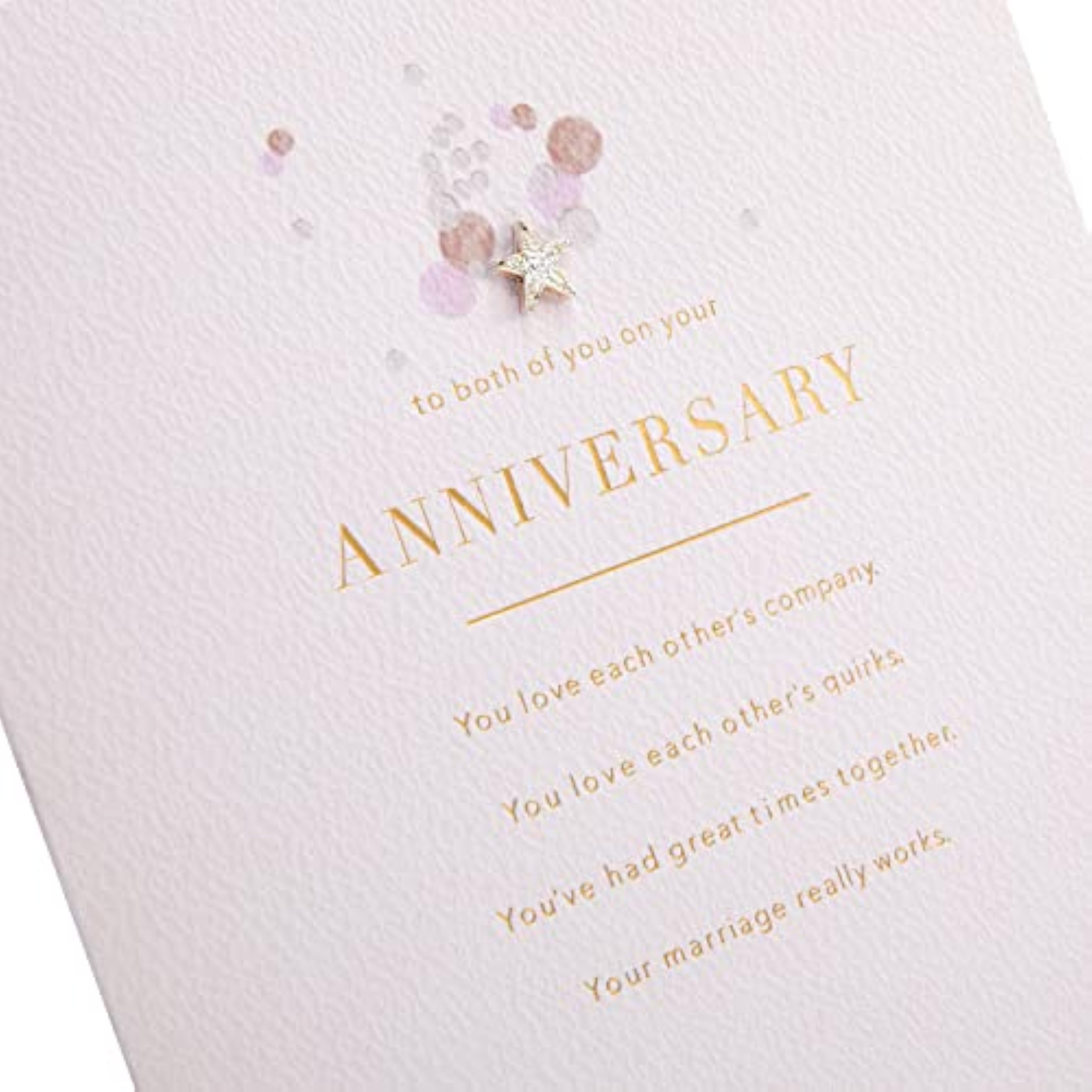 Hallmark anniversary greeting card with elegant text and LED light design, perfect for celebrating special milestones.