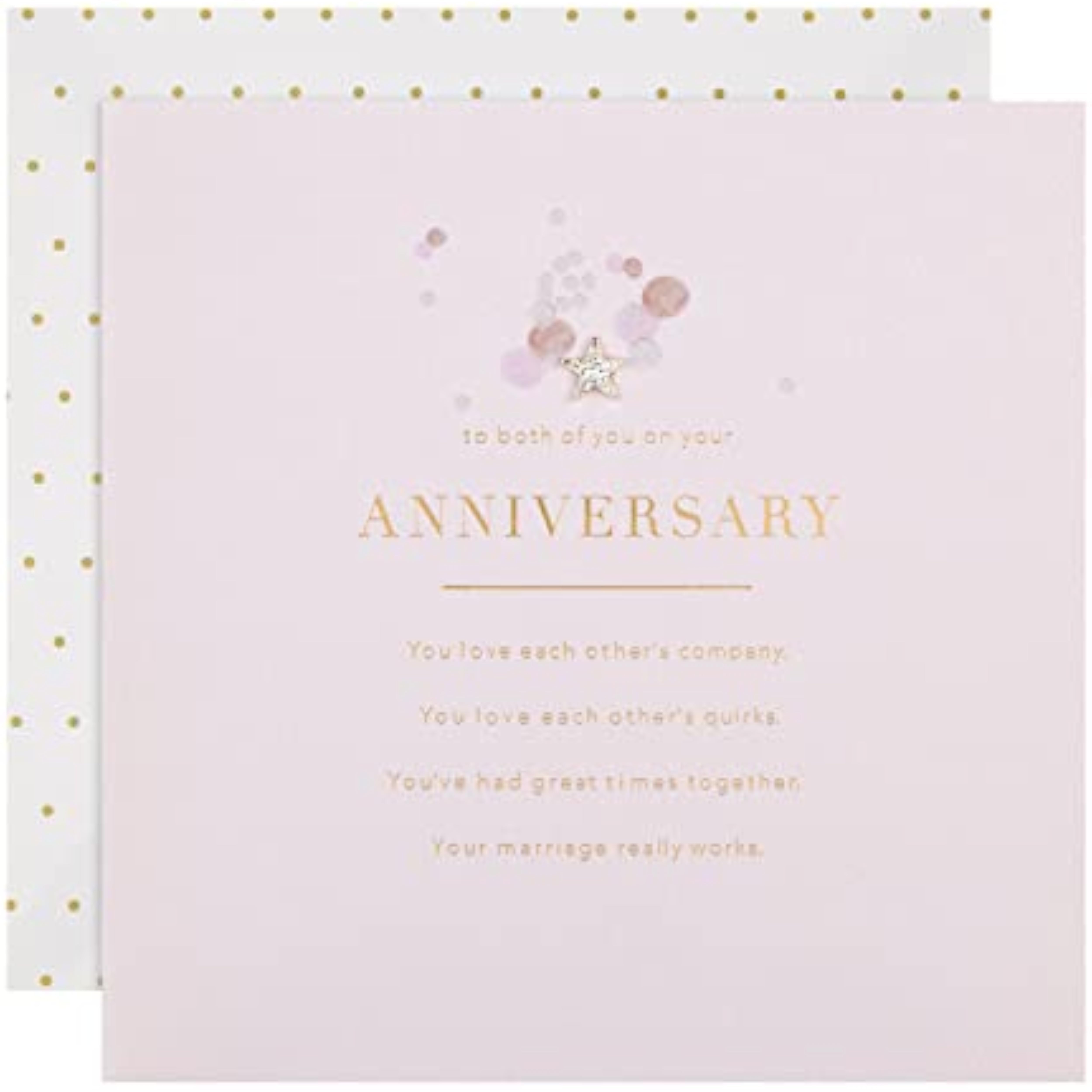Hallmark anniversary greeting card with elegant text and LED light design, perfect for celebrating special moments.