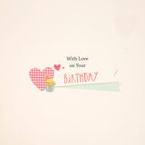 Hallmark greeting card featuring a lovable design for a granddaughter's birthday celebration.