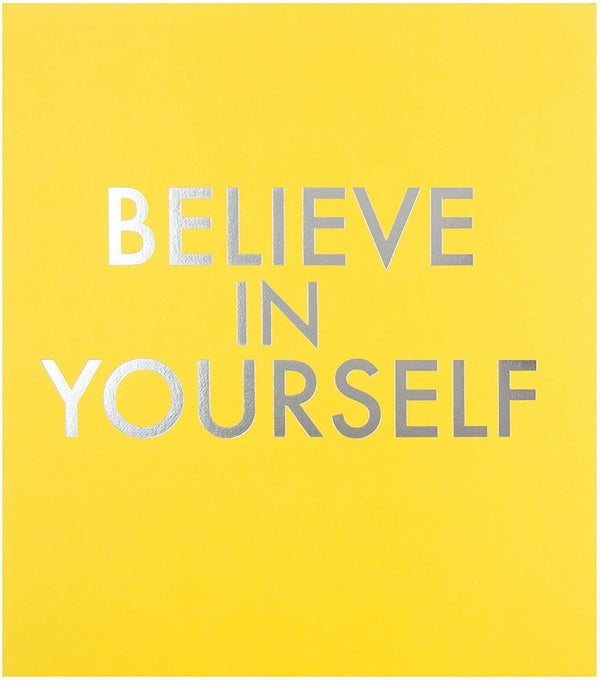 Hallmark greeting card featuring inspiring "Believe in Yourself" message, designed to encourage and motivate.