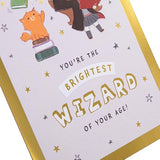 Hallmark birthday greeting card for 75th birthday, featuring festive design and open format, perfect for celebrating a special milestone.
