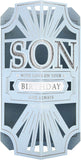 Hallmark birthday greeting card for son with classic laser cut 3D design, featuring intricate patterns and heartfelt message inside.