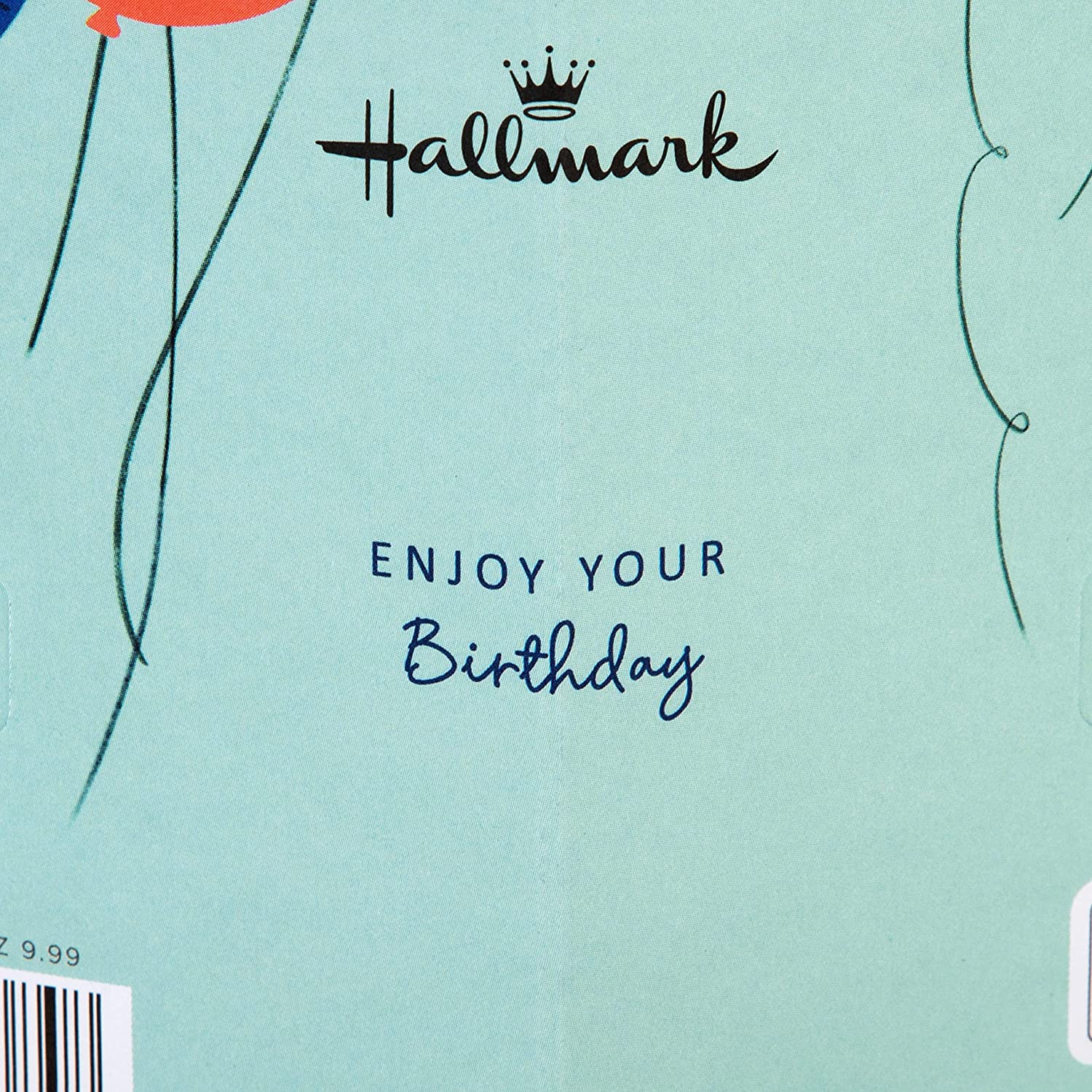 Brother 3D balloons birthday greeting card by Hallmark featuring colorful 3D balloon illustrations and festive design.