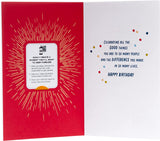 Hallmark Celebrate You birthday greeting card with colorful cake design and video message feature.