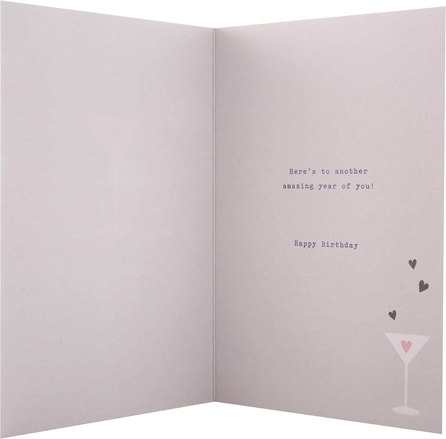 Hallmark birthday greeting card featuring a stylish cocktail glass design and "Happy Birthday Daughter" message.