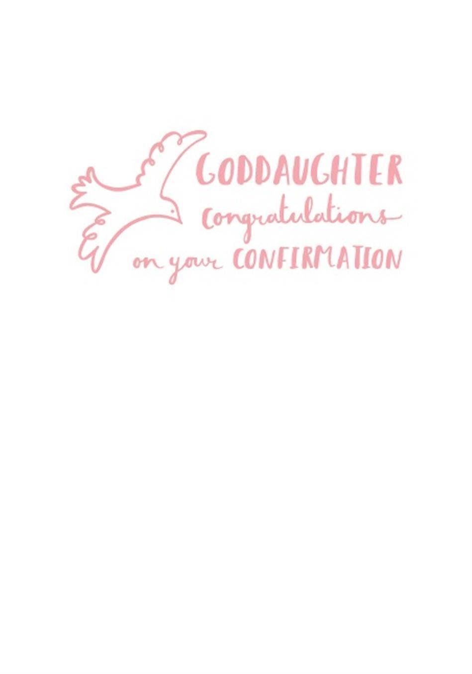 Hallmark confirmation greeting card for goddaughter with heartfelt "Celebrating You" message on a colorful design.