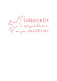 Hallmark confirmation greeting card for goddaughter with heartfelt "Celebrating You" message on a colorful design.