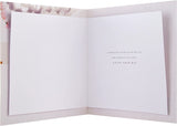 Contemporary marbled Hallmark greeting card featuring a stylish design, ideal for birthdays and special occasions.