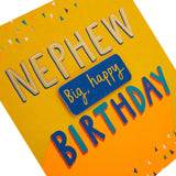 Hallmark contemporary nephew birthday greeting card with colorful, modern design and cheerful message for celebrating nephews.