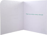 Hallmark contemporary patterned birthday greeting card with Braille design for son, featuring colorful decorative elements.