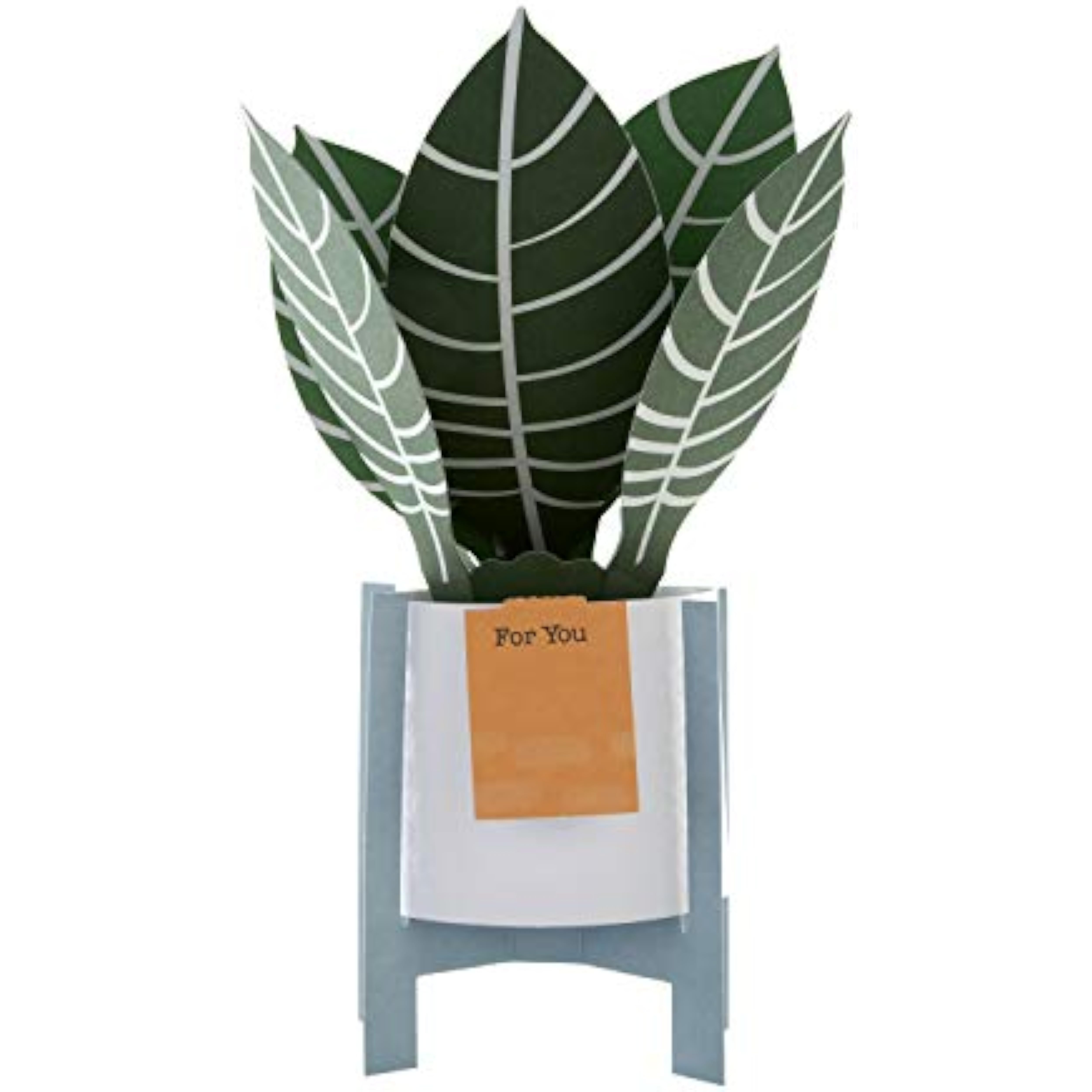 Contemporary Zebra Plant greeting card by Hallmark featuring a colorful zebra and plant design on a white background.