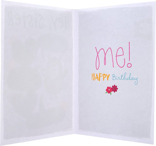 Hallmark Cute Sister Birthday Card featuring All About Gus with colorful illustrations and heartfelt message design.