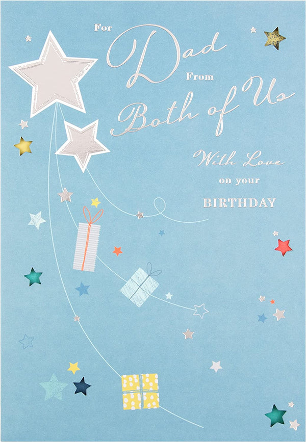 Hallmark Dad birthday greeting card with loving foil design, suitable for celebrating dads on their special day.