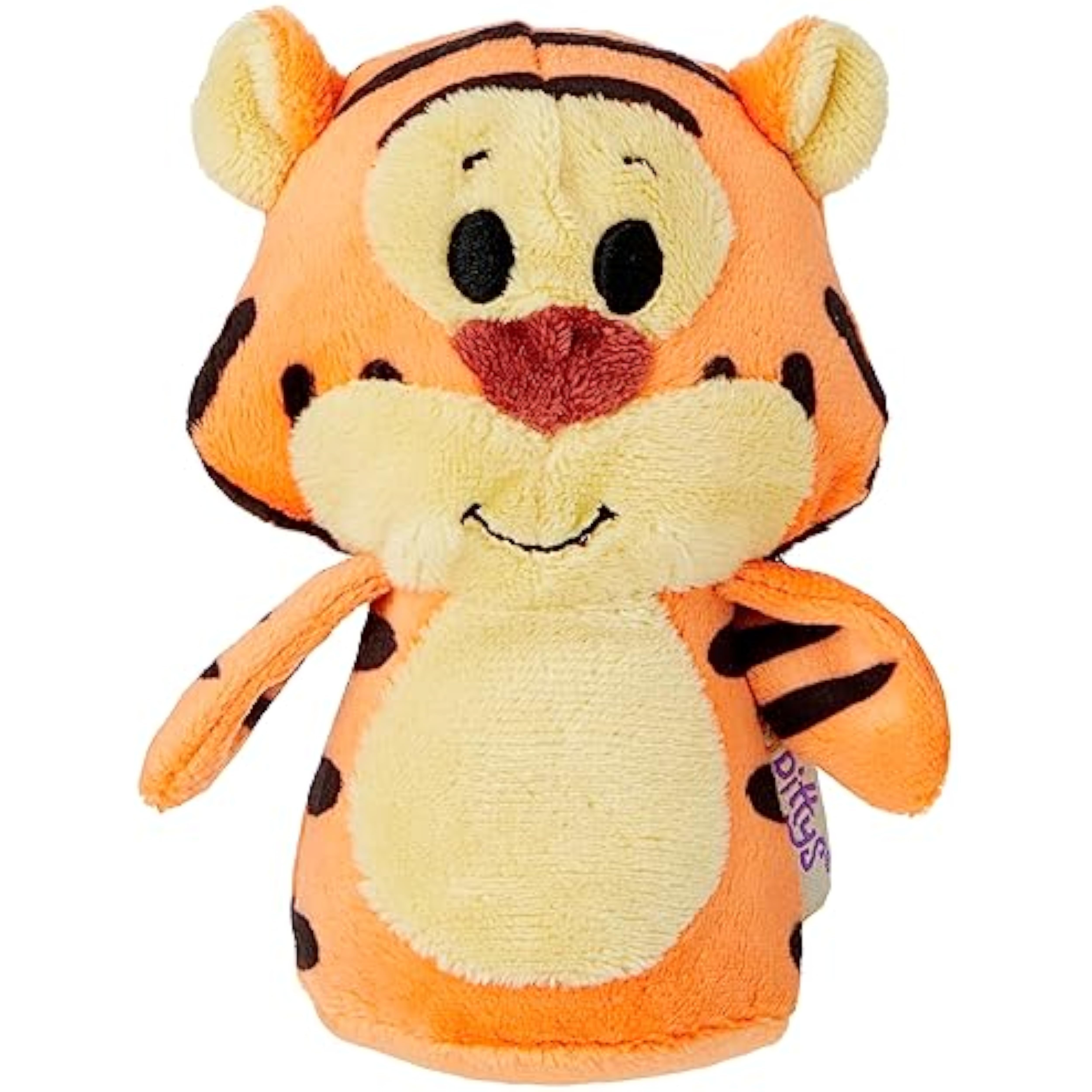 Hallmark Winnie the Pooh and Tigger Itty Bitty soft toy greeting card featuring colorful illustrations of Disney characters.