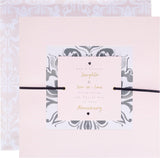 Hallmark elegant 3D daughter and son-in-law anniversary greeting card with intricate floral design and heartfelt message.