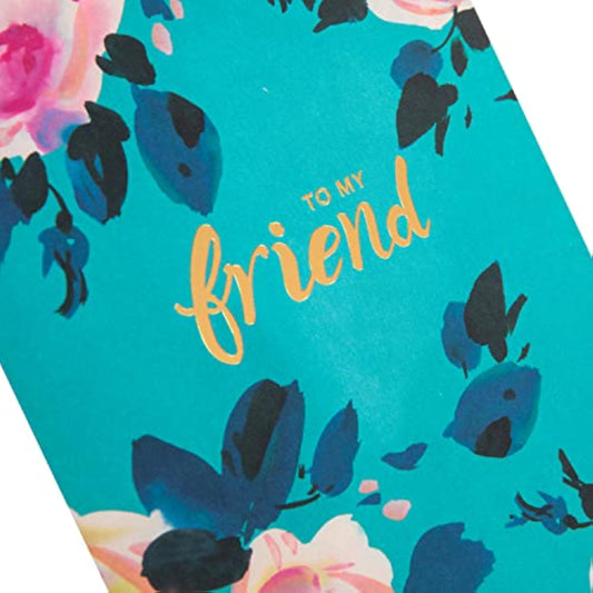 Elegant floral gold greeting card from Hallmark featuring intricate floral designs, perfect for birthday celebrations.