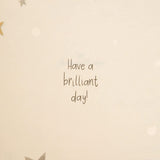 Hallmark Elegant Wishes classic gold and silver birthday greeting card with festive design and elegant lettering.