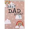 Hallmark fold-out Father's Day greeting card with a color-in banner and decorative design, perfect for celebrating dad.