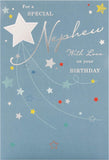 Hallmark greeting card for a special nephew with love on his birthday, featuring colorful design and heartfelt message.