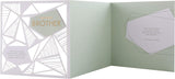 Hallmark geometric laser-cut 3D copper birthday greeting card with intricate design and modern style.