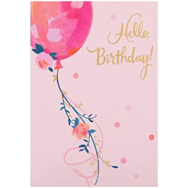 Gold foil Be You birthday greeting card by Hallmark featuring colorful lettering and festive design.