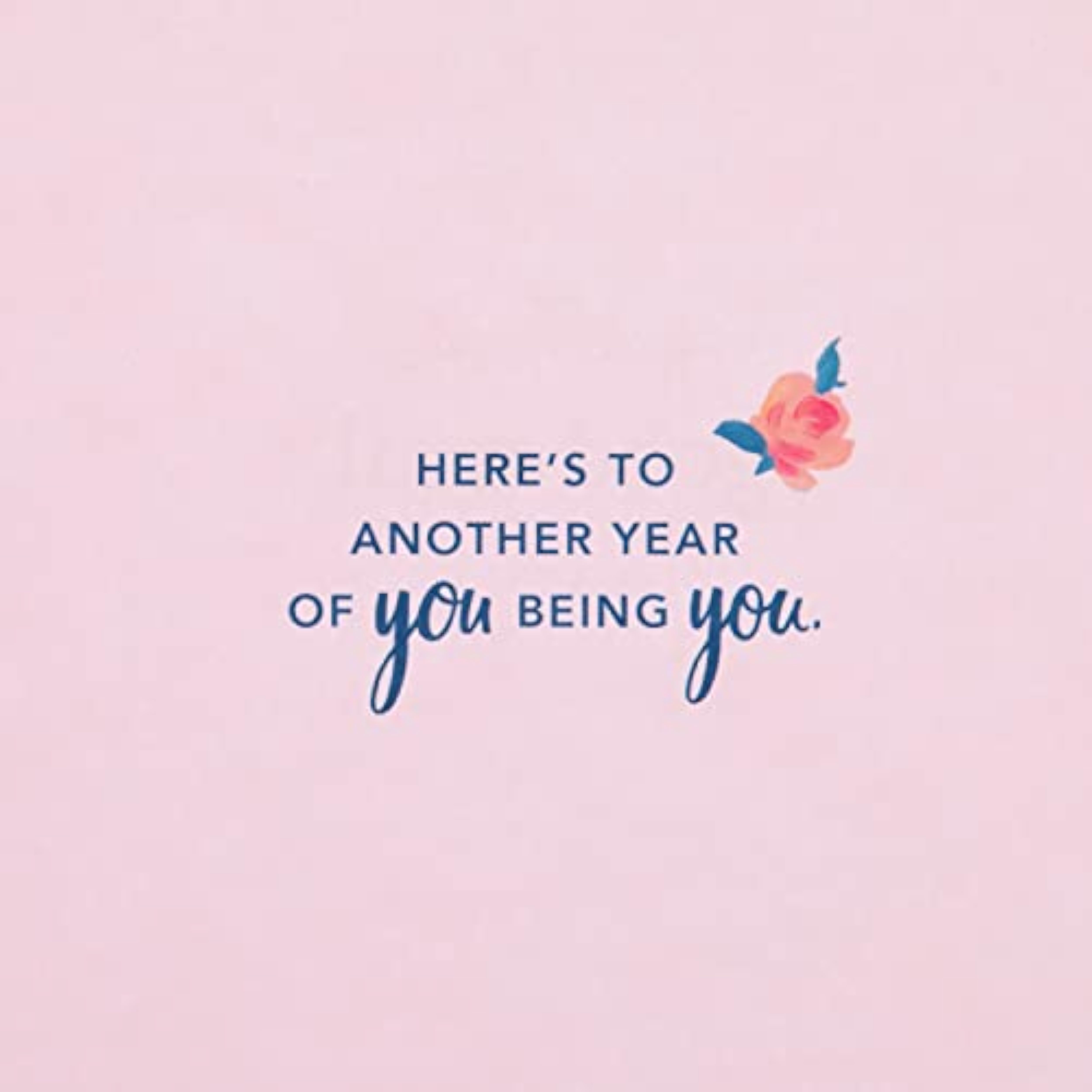 Gold foil good mail birthday greeting card by Hallmark featuring "Be You" design with vibrant colors and decorative accents.