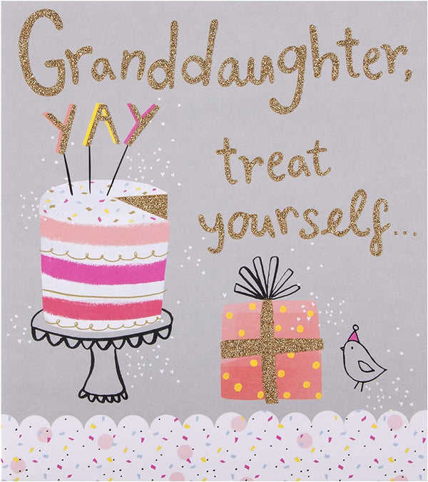 Hallmark granddaughter birthday greeting card with colorful design and heartfelt message for celebrating her special day.