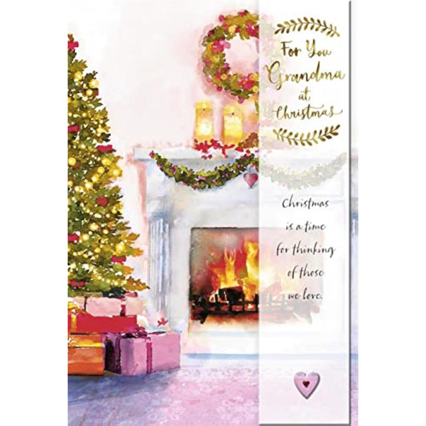 Hallmark Grandma Christmas Card with festive holiday design and heartfelt message for grandma, perfect for holiday wishes.