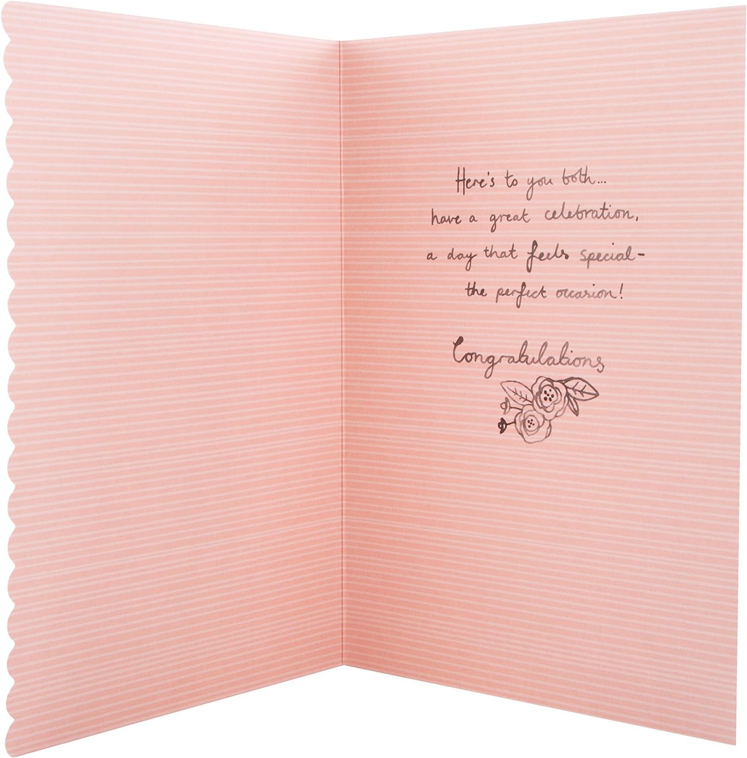 Hallmark anniversary greeting card with a 3D champagne glass design, perfect for celebrating couples.